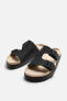 RUBBERISED DOUBLE-STRAP SANDALS