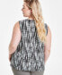 Plus Size Printed Sleeveless Shell Top