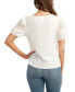 Juniors' Puff-Sleeve Textured Knit Top