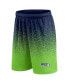 Фото #3 товара Men's College Navy, Neon Green Seattle Seahawks Ombre Shorts