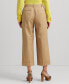 Women's Pleated Cotton Twill Cropped Pant