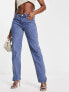 Фото #4 товара Missyempire low rise split leg jeans in blue