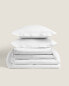 (300 thread count) sateen duvet cover with trim