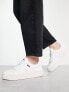 Levi's Glide leather trainer in white with logo