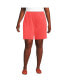 Фото #1 товара Plus Size Sport Knit High Rise Elastic Waist Shorts