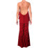 Fame and Partners The Quasar Ruffle Gown Burgundy 6