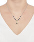 Фото #2 товара Macy's sapphire (2 ct. t.w.) & Diamond (1/10 ct. t.w.) 17" Lariat Necklace in Sterling Silver