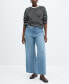 ფოტო #1 პროდუქტის Women's High Waist Culotte Jeans