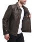 Фото #3 товара Men's Faux Leather Zip-Front Jacket