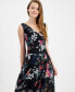 Фото #4 товара Petite Floral-Print Sleeveless Midi Dress