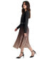 Women's Ombré Belted Pleat-Skirt Long-Sleeve Dress