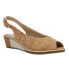 Фото #2 товара VANELi Baise Wedge Slingback Peep Toe Womens Beige Casual Sandals BAISE-305933