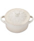 Stoneware 8 oz. Flower Mini Cocotte with Lid