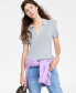 Фото #1 товара Women's Collared Short-Sleeve Sweater, Created for Macy's