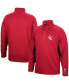 Фото #2 товара Men's Crimson and Black Oklahoma Sooners Color Blocked Martis Raglan Quarter-Zip Jacket