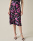 Women's Printed Pull-On Midi Skirt