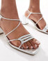 Public Desire Taryn strappy block heel sandals in silver