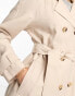 ASOS DESIGN – Weicher Trenchcoat in Steinbeige Серый, 38 - фото #4