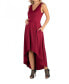 ფოტო #2 პროდუქტის Sleeveless Fit and Flare High Low Maternity Dress