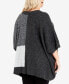 Фото #5 товара Plus Size Mia Round Neck Poncho Sweater