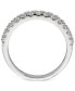 Diamond Double Row Band Ring (1 ct. t.w.) in 14k White Gold