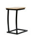 Artisan-Crafted Mango Wood End Table With Iron Frame