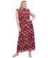 Plus Size Printed Chiffon Ruffle Maxi Dress