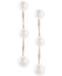 ფოტო #1 პროდუქტის EFFY® Cultured Freshwater Pearl Triple Drop Earrings in 14k Yellow, White or Rose Gold (5mm)
