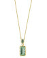 ფოტო #1 პროდუქტის EFFY® Green Quartz (6 ct. t.w.) & Diamond Accent 18" Pendant Necklace in 14k Gold