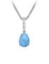 Фото #1 товара Silver pendant with turquoise and zircons SVLP0638SH8TR00