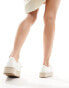 ASOS DESIGN Jaden flatform canvas trainer espadrilles in white Белый, 37 - фото #3