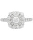 ფოტო #3 პროდუქტის Diamond Cushion & Round Double Halo Engagement Ring (1-1/2 ct. t.w.) in 14k White Gold