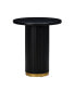 Фото #1 товара 1 Piece Oak Brass Accent Entry Table
