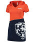 ფოტო #1 პროდუქტის Women's Orange, Navy Chicago Bears Hooded Mini Dress