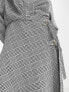 Фото #4 товара Платье ASOS MINI-Wickelkleid в черно-белую клетку с воротником и деталями на бантиках с формованными кольцами