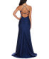 Фото #2 товара Juniors' Square-Neck Ruched Strappy Sleeveless Gown