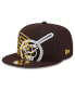 Фото #3 товара Men's Brown San Diego Padres Game Day Overlap 59FIFTY Fitted Hat