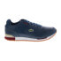Фото #1 товара Lacoste Partner Piste 222 1 Mens Blue Leather Lifestyle Sneakers Shoes 11.5