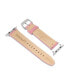 Unisex Ashby Pink Genuine Leather Universal Smart Watch Strap 20mm