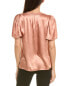 Nation Ltd Toni Flutter Sleeve Top Women's Pink Xs