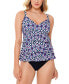 Swim Solutions 259009 Jewels Printed Tummy Control One-Piece Swimsuit Size 10