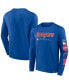 Фото #1 товара Branded Men's Blue New York Rangers Strike the Goal Long Sleeve T-Shirt