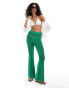 Фото #1 товара Mango crochet knit trousers in green