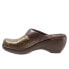Фото #4 товара Softwalk Murietta S6015-229 Womens Brown Narrow Leather Clogs Sandals Shoes