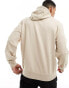 HUGO Dapo relaxed fit hoodie in beige