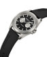 ფოტო #2 პროდუქტის Men's Titanium Multi-Function Black Silicone Strap Watch 42mm