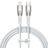 Фото #1 товара Kabel przewód do szybkiego ładowania iPhone USB-C - Lightning 480Mb/s PD 20W 1m biały