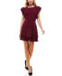 ფოტო #4 პროდუქტის Juniors' Ruffle-Sleeve Fit & Flare Dress