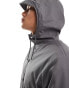 Rains 12010 unisex waterproof short hooded jacket in grey grau, M - фото #4