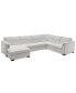 Фото #1 товара Arond 144" 3-Pc. Leather Sectional with Chaise, Created for Macy's